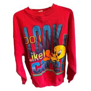 0343 Vintage 1997 Looney Tunes 18/20W/ Large/XL Sweatshirt Tweety Bird